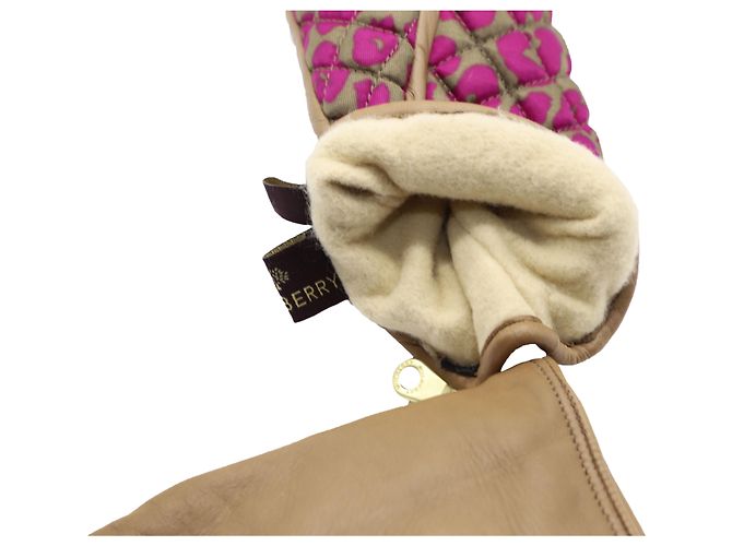Mulberry Animal Print Handschuhe aus braunem Leder - Ansicht 3
