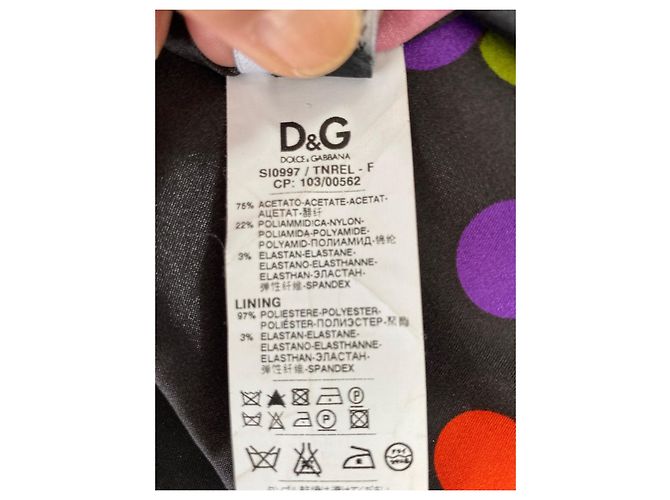 Dolce & Gabbana Satinrock Schwarz hoch tailliert - Ansicht 4