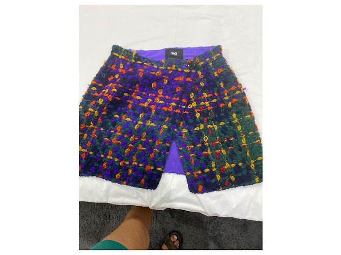 Minifalda de lana Dolce & Gabbana Multicolor - vista 2