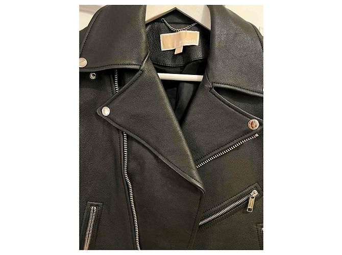 Chaqueta sin mangas Michael Kors de piel negra Negro - vista 3