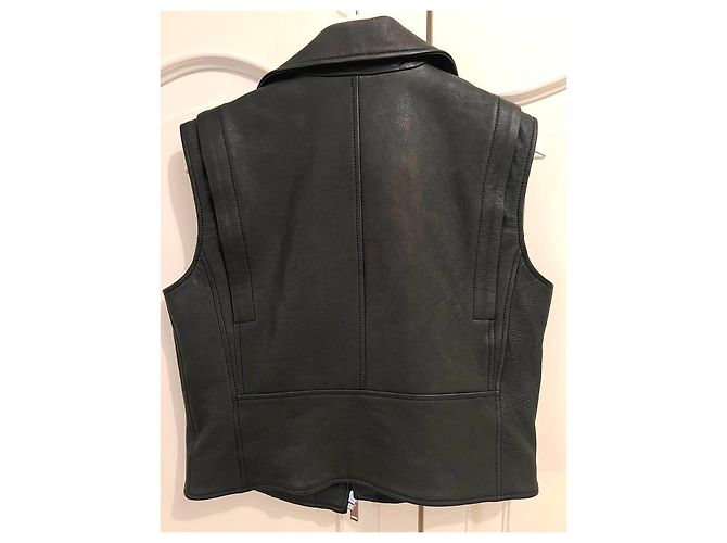 Chaqueta sin mangas Michael Kors de piel negra Negro - vista 4