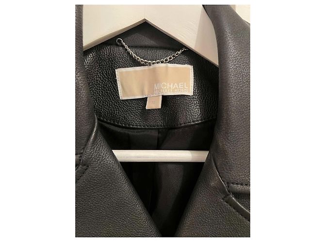 Chaqueta sin mangas Michael Kors de piel negra Negro - vista 5