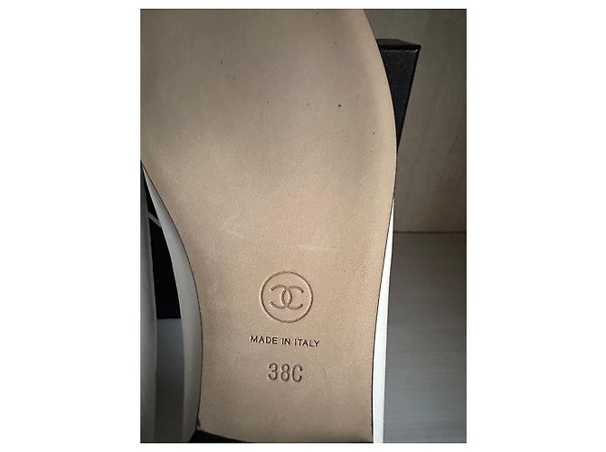 Bailarinas Chanel de piel blanca talla 38 Blanco - vista 18