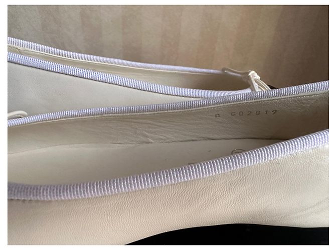 Bailarinas Chanel de piel blanca talla 38 Blanco - vista 9