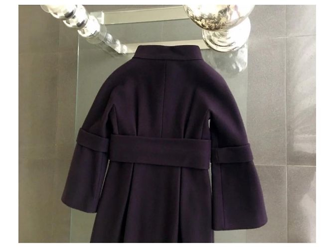 Alberta Ferretti Cappotto con maniche a campana Viola scuro - vista 6