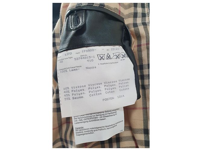 Burberry Nappa Lammlederjacke Schwarz - Ansicht 11