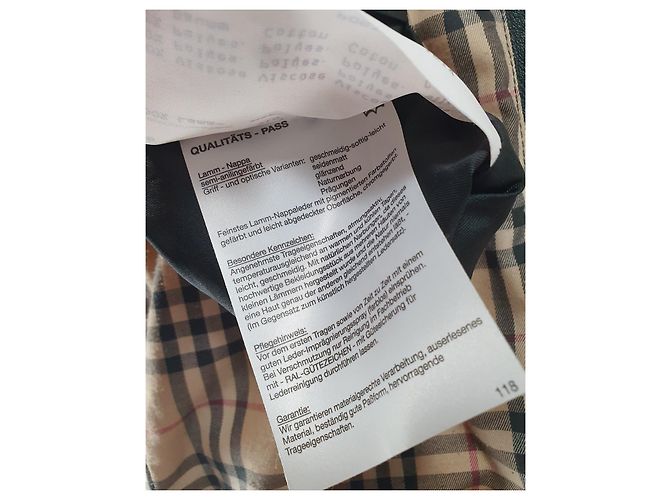 Burberry Nappa Lammlederjacke Schwarz - Ansicht 12
