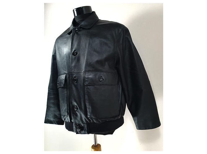 Burberry Nappa Lammlederjacke Schwarz - Ansicht 2