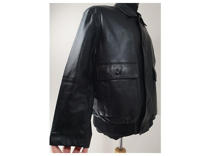 Burberry Nappa Lammlederjacke Schwarz - Ansicht 4