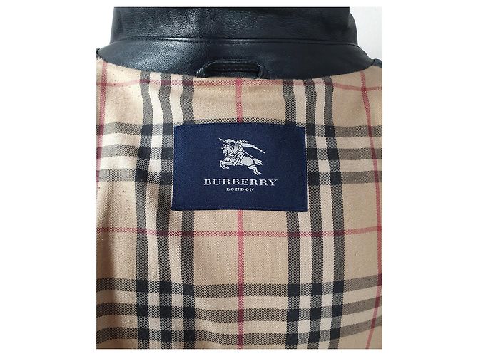 Burberry Nappa Lammlederjacke Schwarz - Ansicht 9