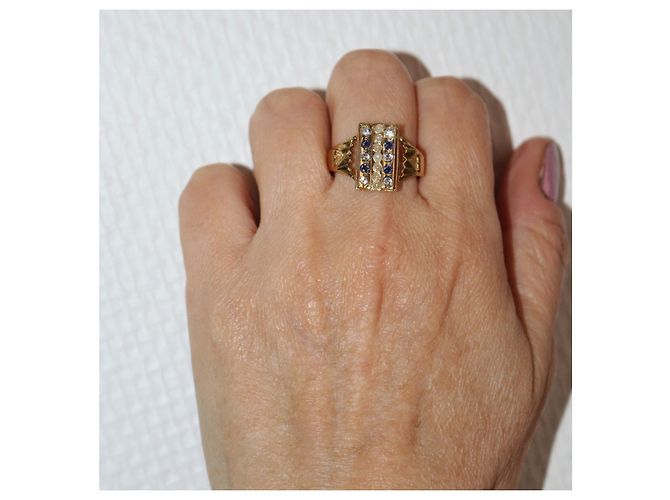 Anillo Sans Arcidet de oro amarillo 18k rectangular Dorado - vista 8