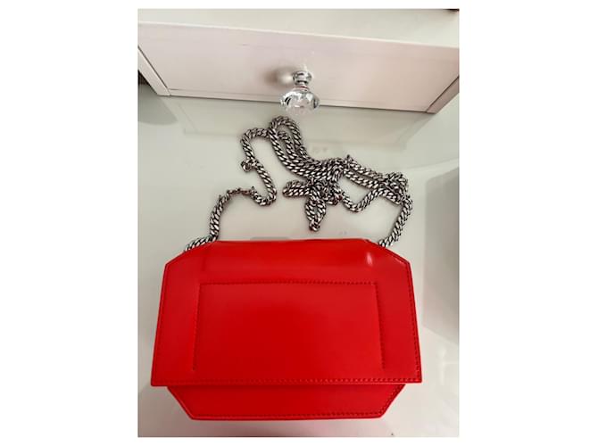 Borsa Givenchy Bow Cut in pelle corallo - vista 2