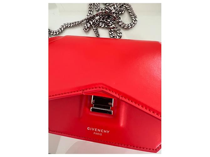 Borsa Givenchy Bow Cut in pelle corallo - vista 3