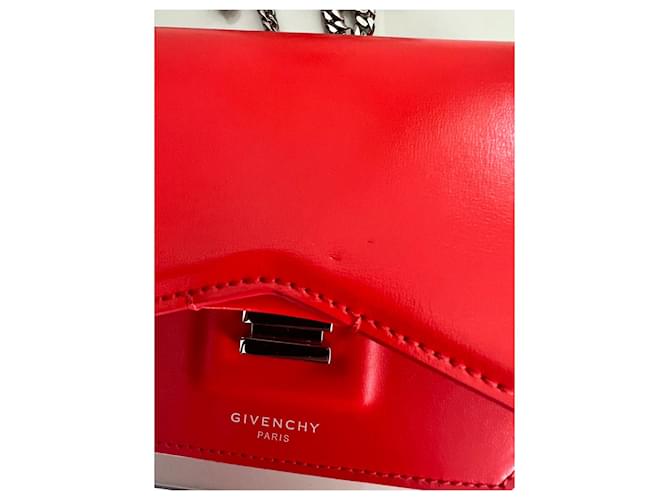 Borsa Givenchy Bow Cut in pelle corallo - vista 4