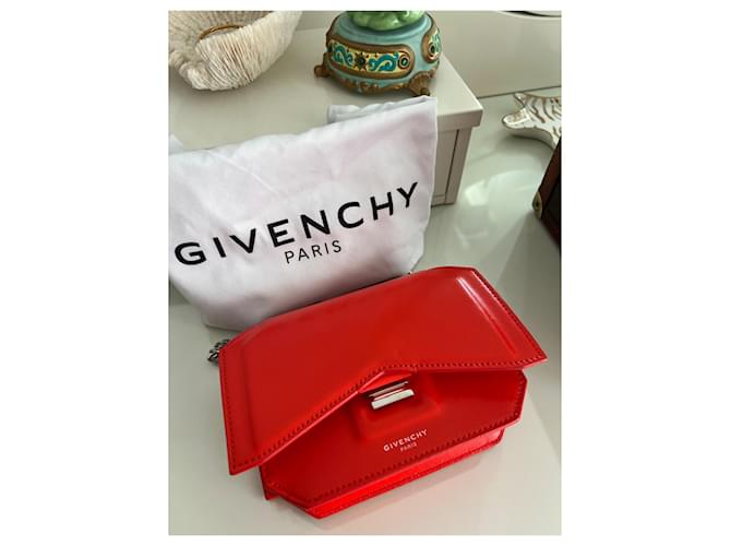 Borsa Givenchy Bow Cut in pelle corallo - vista 7