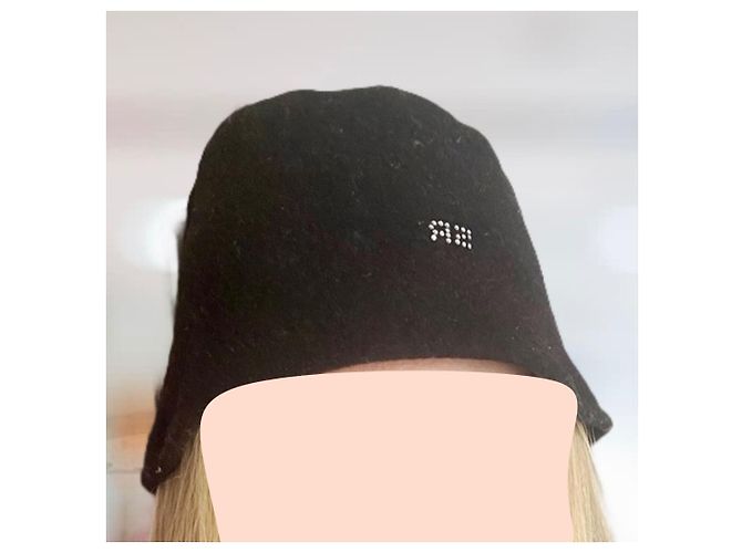 Cappello bucket Sonia Rykiel in lana nero - vista 2
