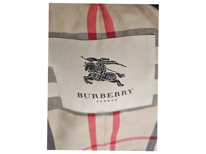 Trench Burberry nero in cotone - vista 4