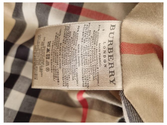 Trench Burberry nero in cotone - vista 5