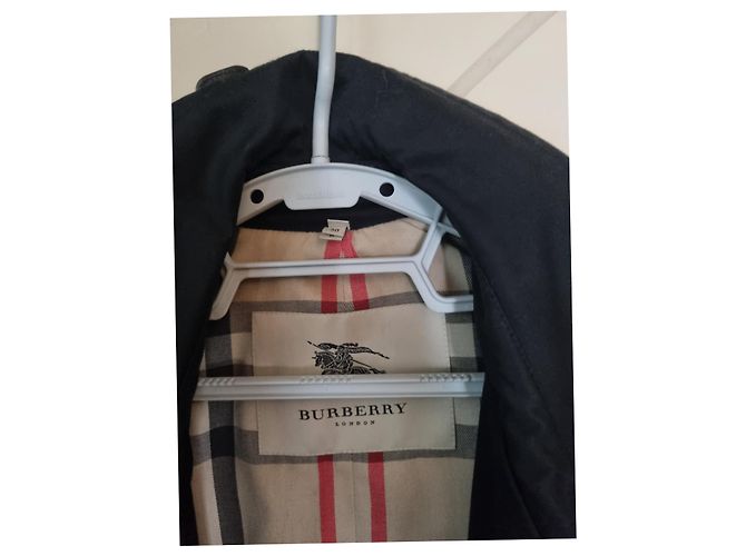 Trench Burberry nero in cotone - vista 6