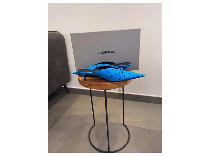 Balenciaga Crepe di raso stampate BB Blu - vista 2