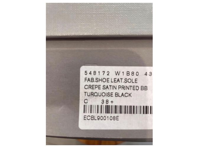 Balenciaga Crepe di raso stampate BB Blu - vista 6