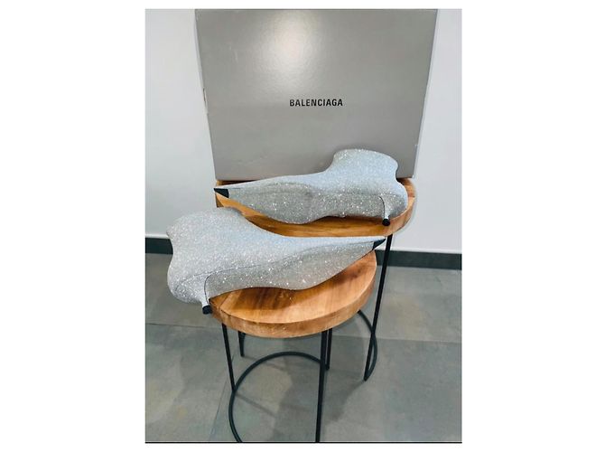 Balenciaga botines de piel de becerro con puntera brillante Hardware de plata - vista 2
