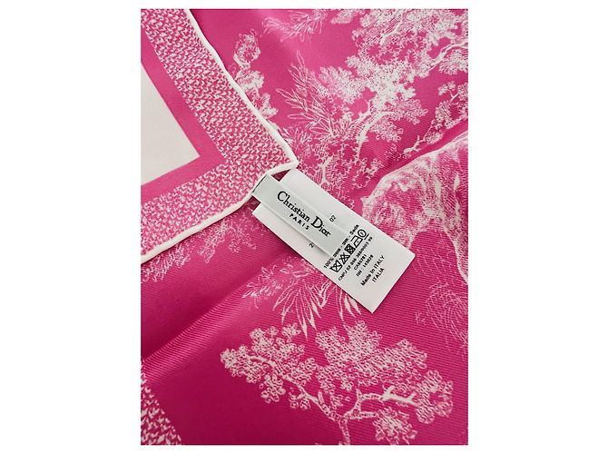 Sciarpa DIOR Toile de Jouy Reverse rosa neon - vista 6