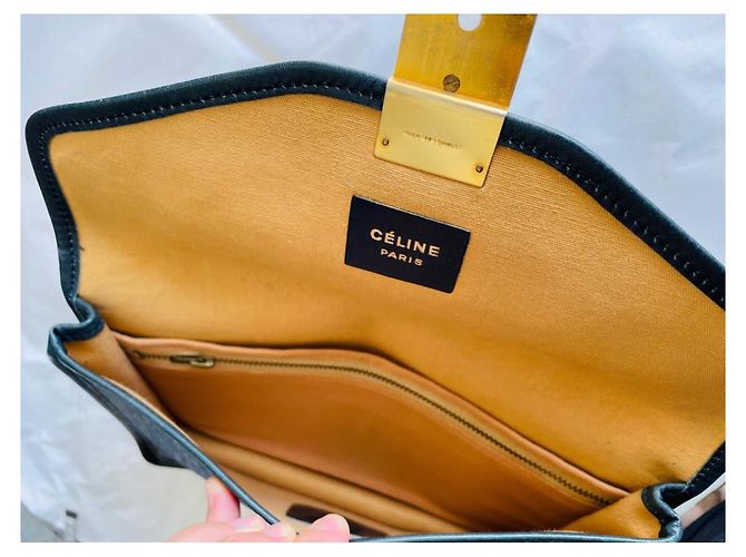Classic Box Céline Pochette vintage Celine Blu - vista 3