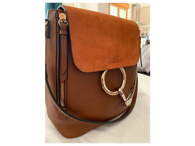 Chloé Wunderschöner Faye-Rucksack Cognac - vista 2
