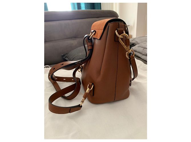 Chloé Wunderschöner Faye-Rucksack Cognac - vista 3