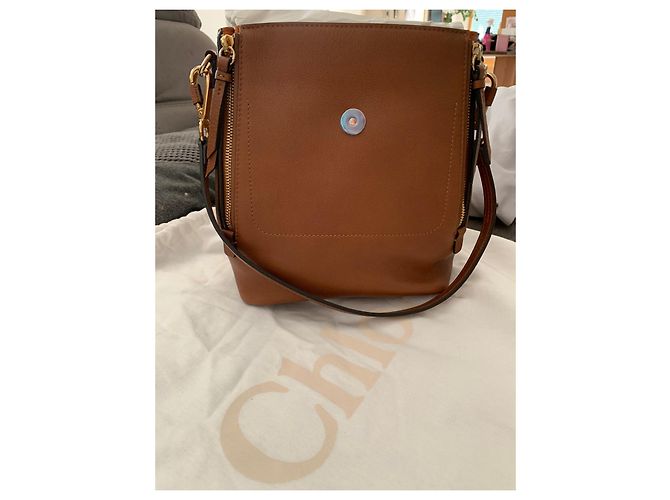 Chloé Wunderschöner Faye-Rucksack Cognac - vista 8