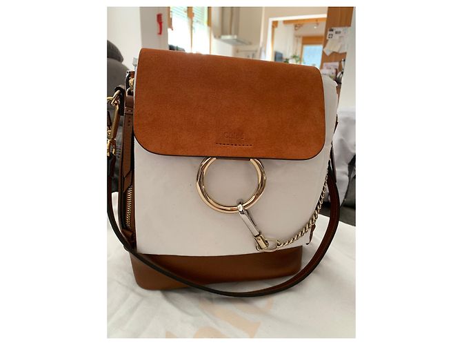 Chloé Wunderschöner Faye-Rucksack Cognac - vista 9