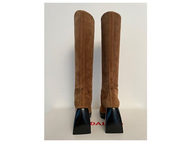 Autre Marque NODALETO BULLA SOLAL Wildleder Stiefel Haselnuss - Ansicht 3