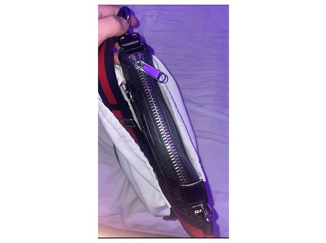 Marmont Borsa Gucci Saddlebag in pelle nera Nero - vista 10