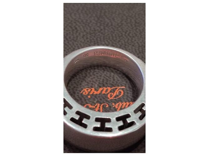Hermès collana Chaine d'ancre e anello argento - vista 3