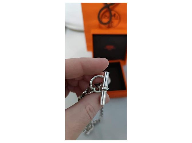 Hermès collana Chaine d'ancre e anello argento - vista 7