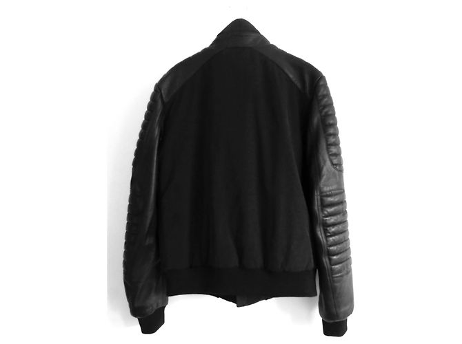 Giacca biker Philipp Plein in nylon e pelle Nero - vista 5