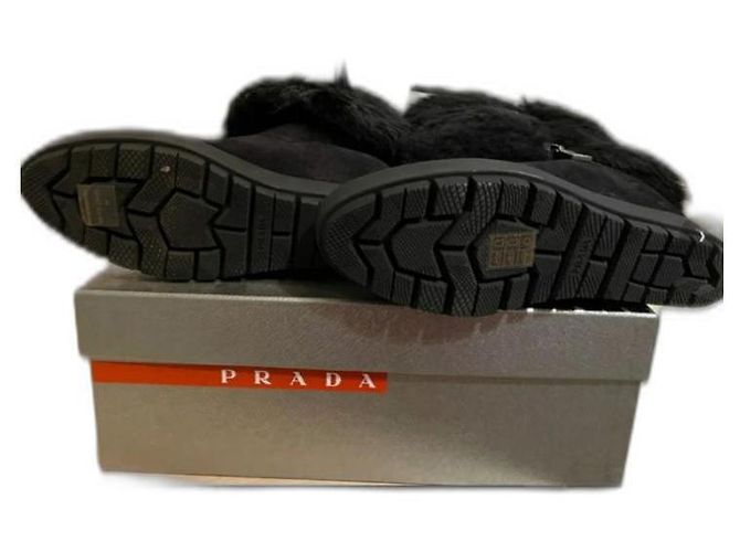 Botas Prada de ante negro - vista 2