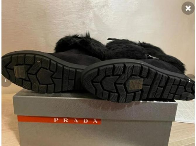 Botas Prada de ante negro - vista 5