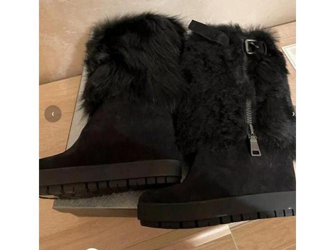 Botas Prada de ante negro - vista 3