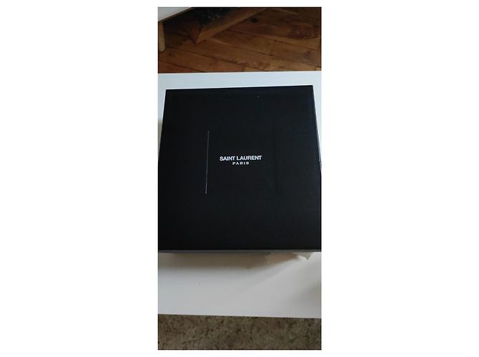 Sneakers alte Yves Saint Laurent in pelle di struzzo color eggshell Bianco sporco - vista 6