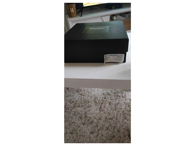 Sneakers alte Yves Saint Laurent in pelle di struzzo color eggshell Bianco sporco - vista 7
