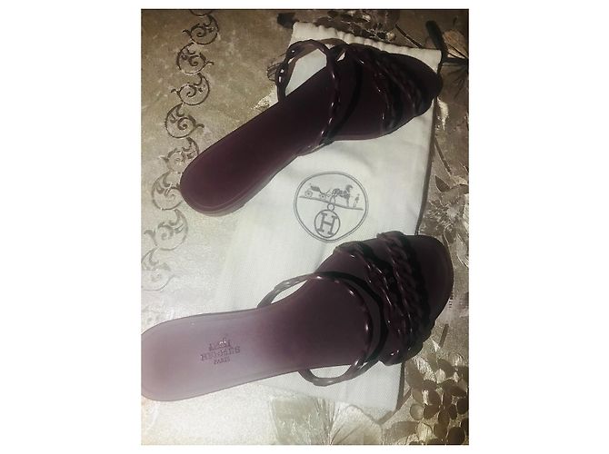 Hermès Rivage sandalen Bordeaux - Ansicht 3