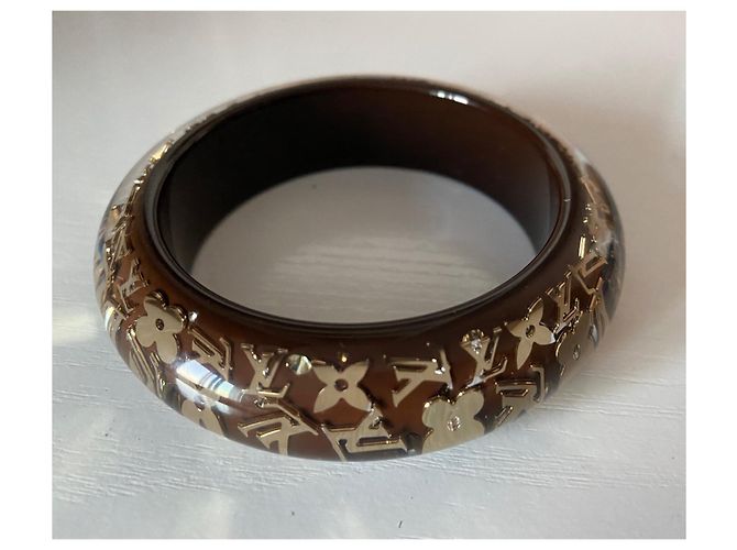 Montsouris Pulseira Louis Vuitton Marrom e Dourada Dourado Castanho escuro - vista 2