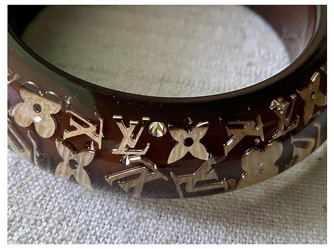 Montsouris Pulseira Louis Vuitton Marrom e Dourada Dourado Castanho escuro - vista 4