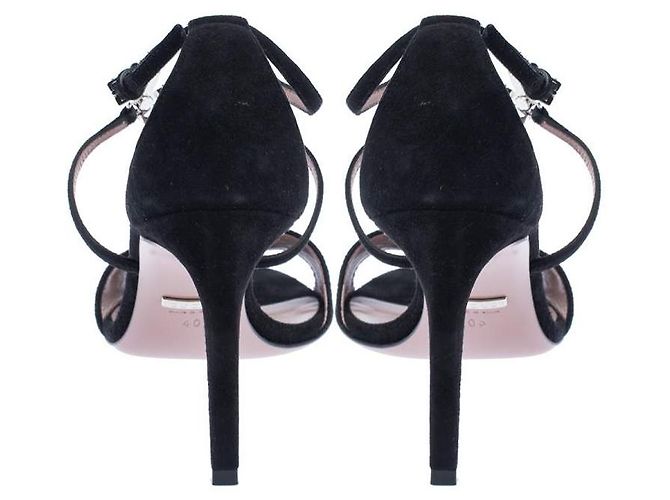 Décolleté Gucci in pelle nera con cristalli Swarovski 38 - vista 3