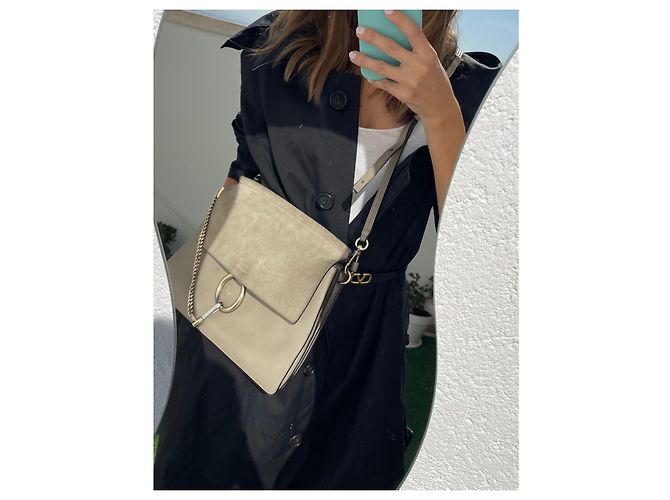 Faye Borsa a mano Chloé in pelle beige - vista 10