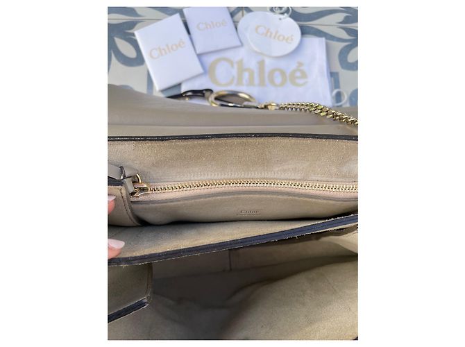 Faye Borsa a mano Chloé in pelle beige - vista 7