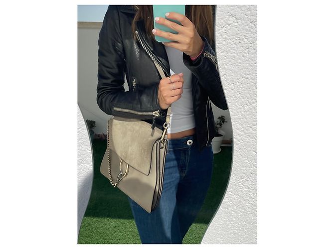 Faye Borsa a mano Chloé in pelle beige - vista 9
