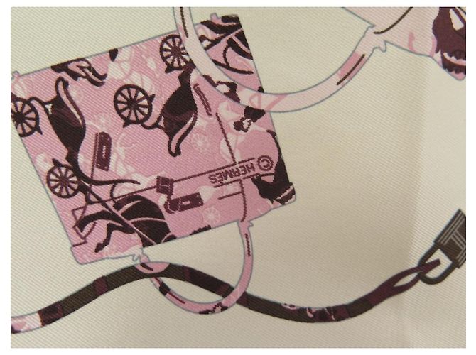 Kelly Hermès SCIARPA DA COLLEZIONE HERMES KELY IN PIAZZA CALECHE 70 SCIARPA IN SETA BEIGE SETA CM - vista 5